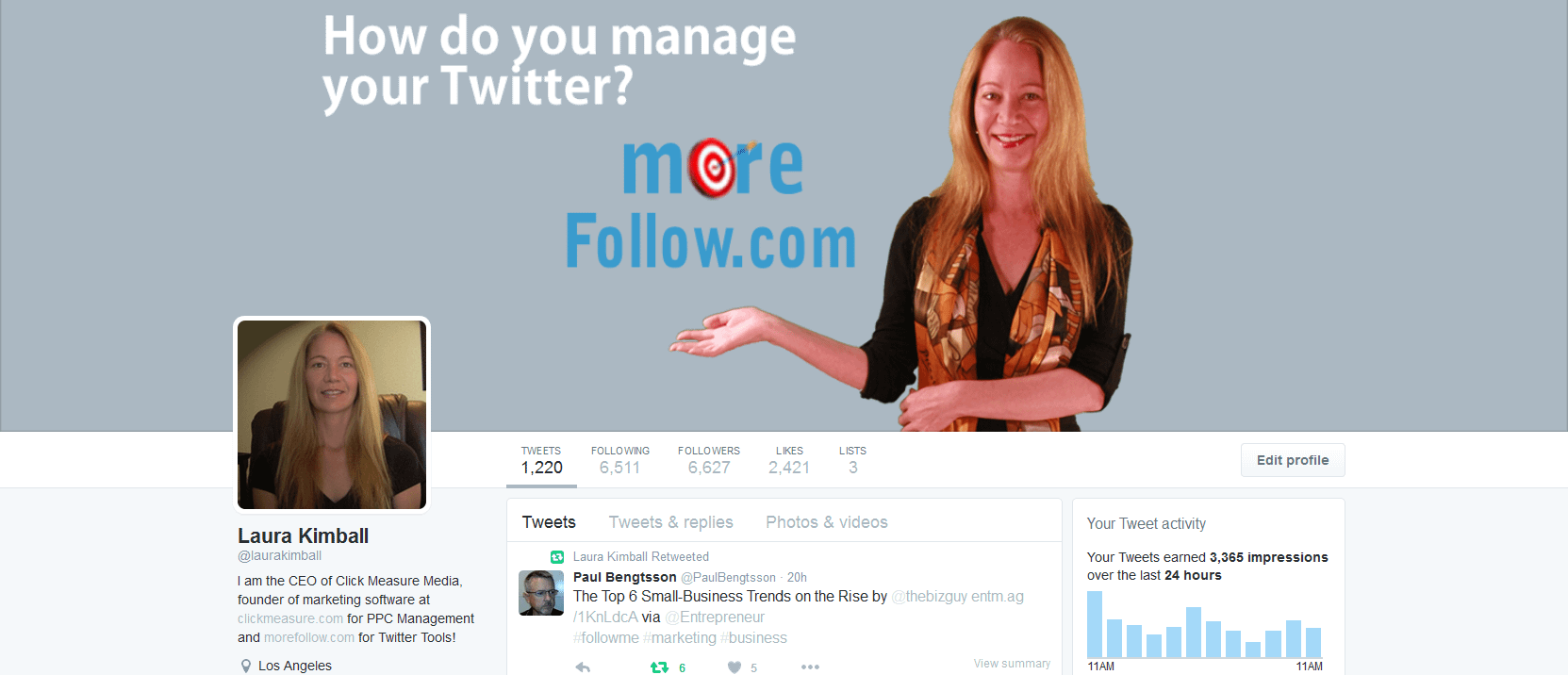 Laura Kimball Twitter Profile